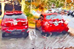 Rainy Windshield - 18" x  18" - YR 2024