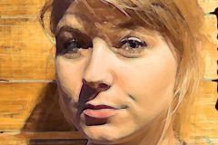 Waiting for her Shift - 14" x 18" - YR 2022