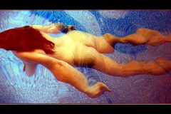 Golden Swimmer – 22” x 11” – 2020