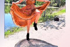 Dancing with Her Shadow - 16" x 22" - YR 2026