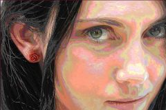 Rose Earring – 17” x 15” – YR 2018